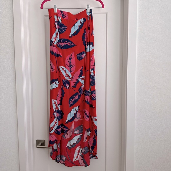 Express tropical feather print maxi skirt - Picture 2 of 4